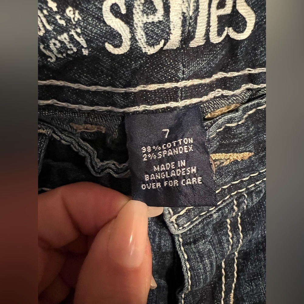 Women's Denim Shorts - Dark Blue - Picture 3 of 4